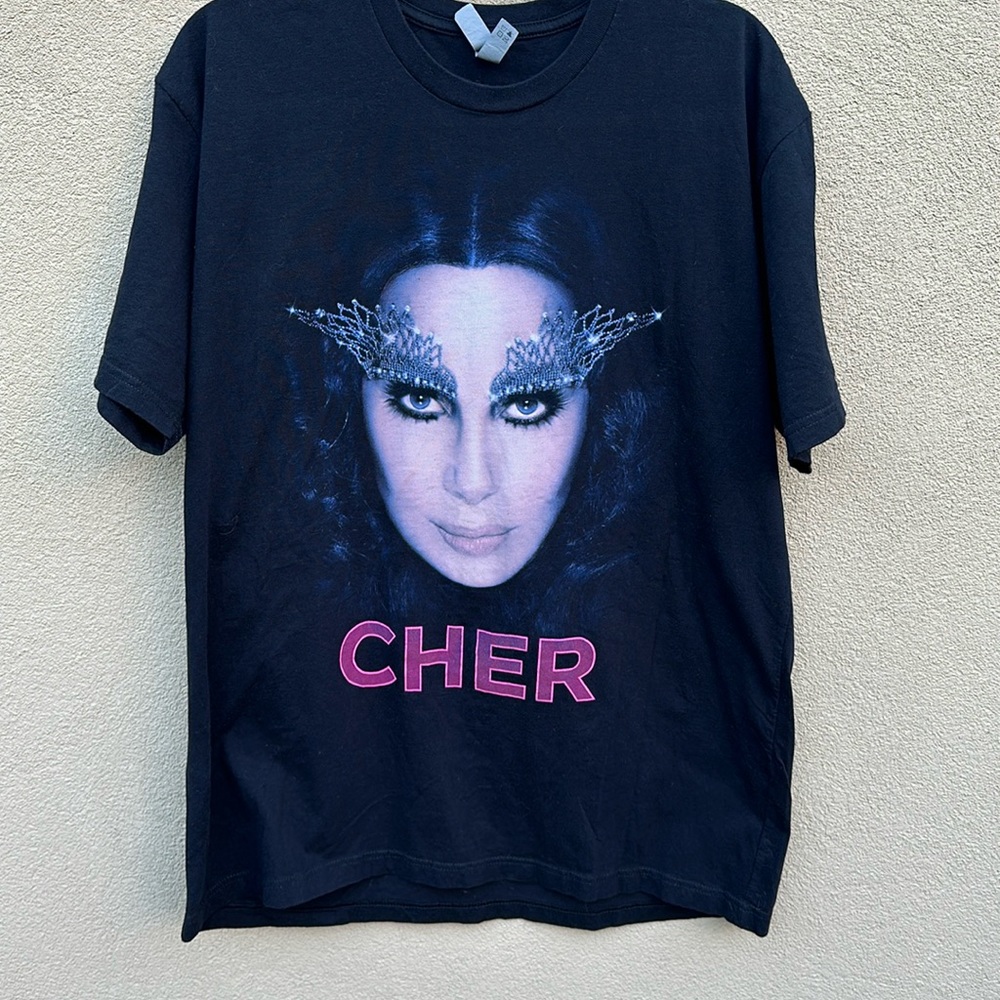 Cher 🔥 Dressed to Kill Concert Tee Shirt Short Sleeve Shirt 2014 Sz XL